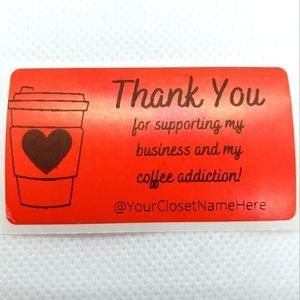 8/$20 40ct Customizable Stickers 2.25" x 1.25" Red Labels